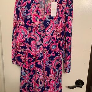 Lilly Pulitzer Flitting About Emery Dress Sz L BNWT